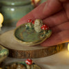 Owl Mushroom Tiny Trinket Dish 3.5x4cm