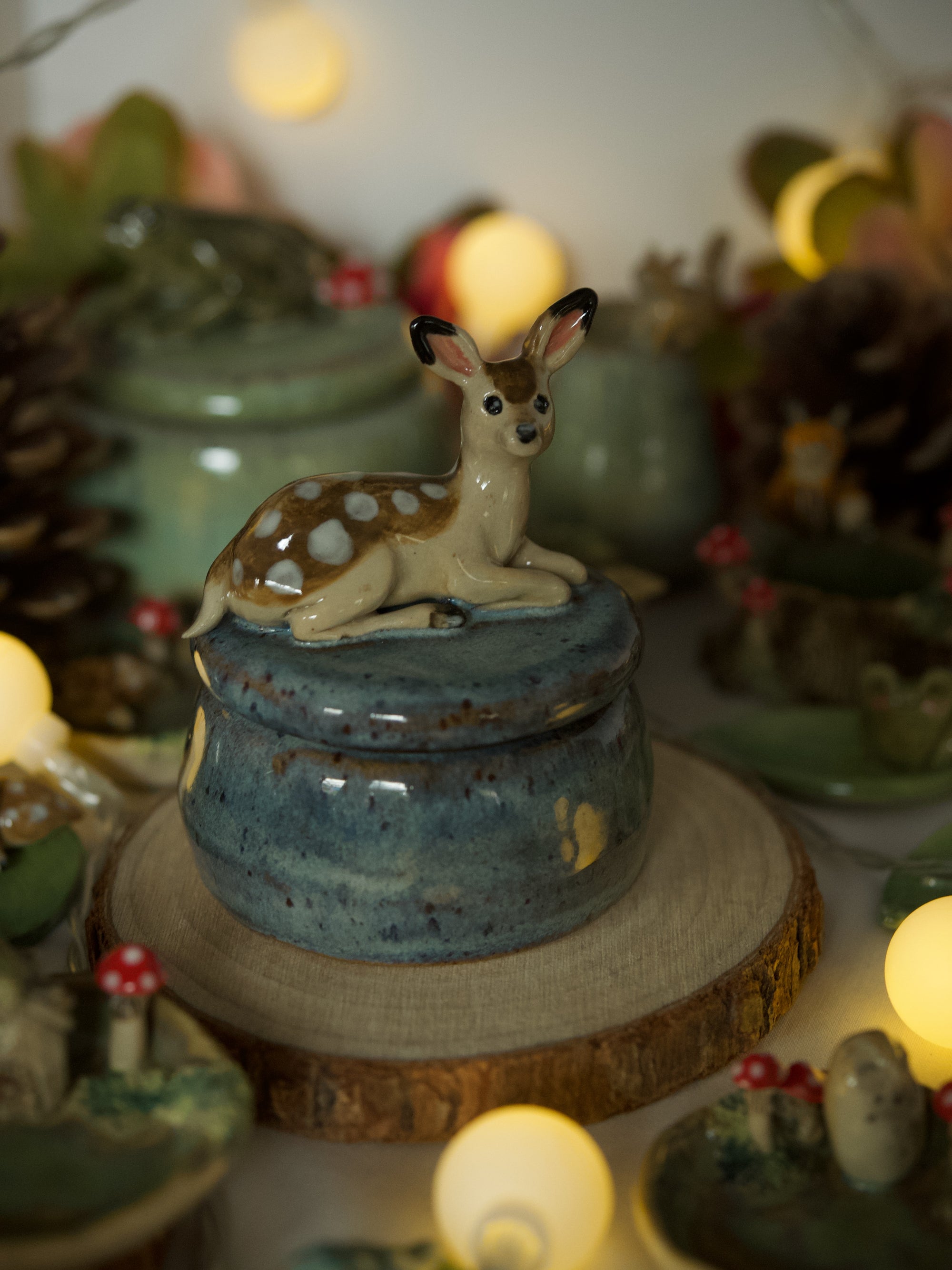 Deer Trinket Pot 5 width x 3 depth (without animal in cm)