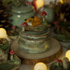 Mushroom Log Fox Trinket Pot 5 width x 3 depth (without animal in cm)