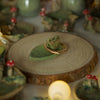 Frog Version 1 Leaf Trinket 4 length x 2.5 width (cm)
