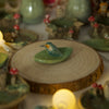 Kingfisher Version 1 Leaf Trinket 4 length x 2.5 width (cm)