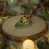 Playful Chipmunk Leaf Trinket 4 length x 2.5 width (cm)