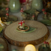 Mushroom House version 2 Leaf Trinket 4 length x 2.5 width (cm)