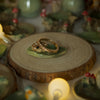 Sleeping Deer Leaf Trinket 4 length x 2.5 width (cm)