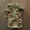 Woodland Treehouse Wall Hanging with Two Hooks ( Option to add flowers as Vessel Is open at top) Charm owl and Flower Details (11cm height x 5cm width