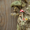Woodland Treehouse Wall Hanging with Two Hooks ( Option to add flowers as Vessel Is open at top) Charm owl and Flower Details (11cm height x 5cm width