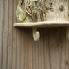 Woodland Treehouse Wall Hanging with Two Hooks ( Option to add flowers as Vessel Is open at top) Charm owl and Flower Details (11cm height x 5cm width