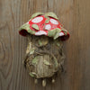 Mushroom House Wall Hanging with Three Hooks 15cm Height x 9cm width