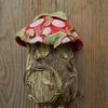 Mushroom House Wall Hanging with Three Hooks 15cm Height x 9cm width