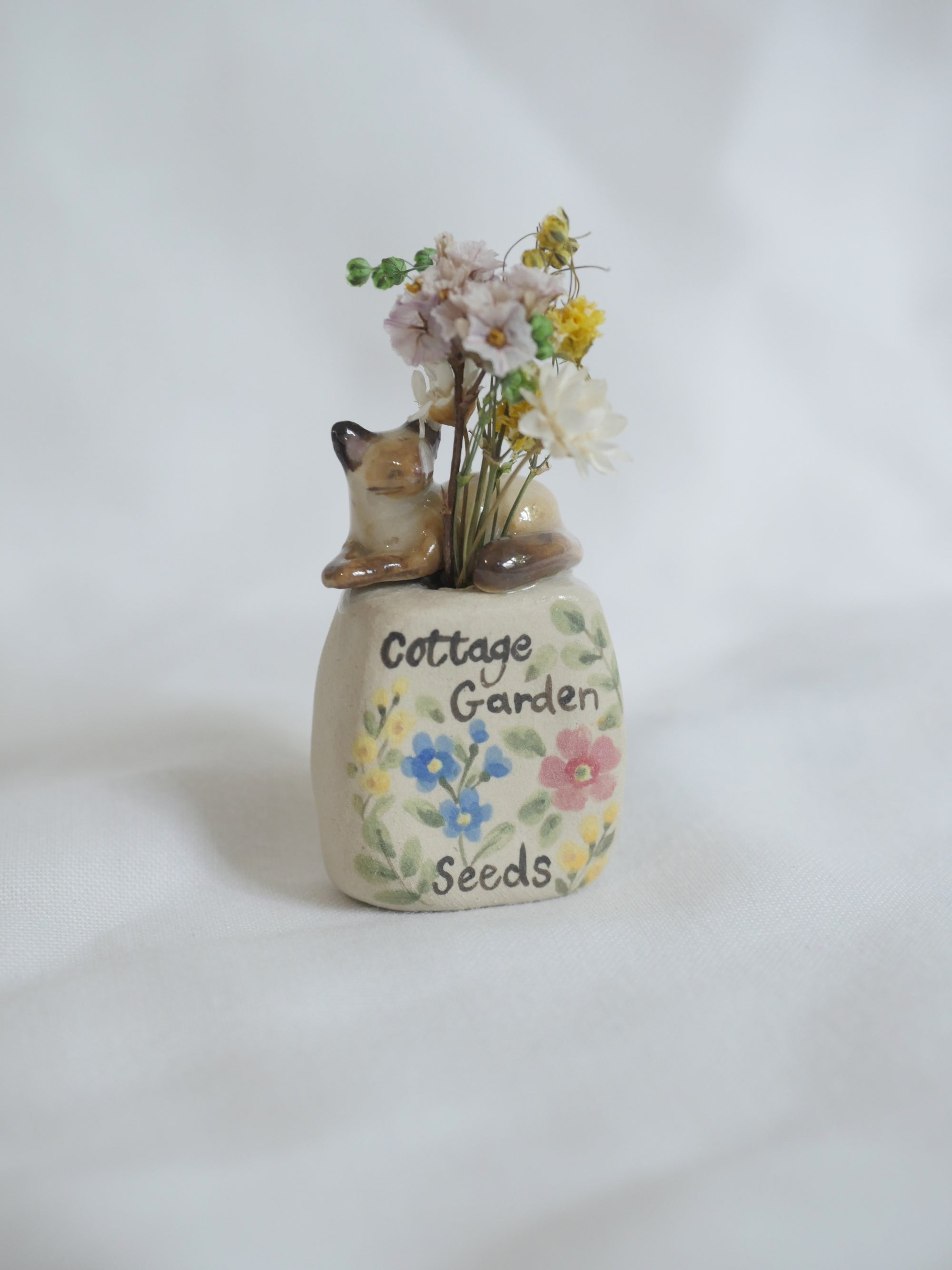 Cat Cottage Garden Seed Miniature Sculpture