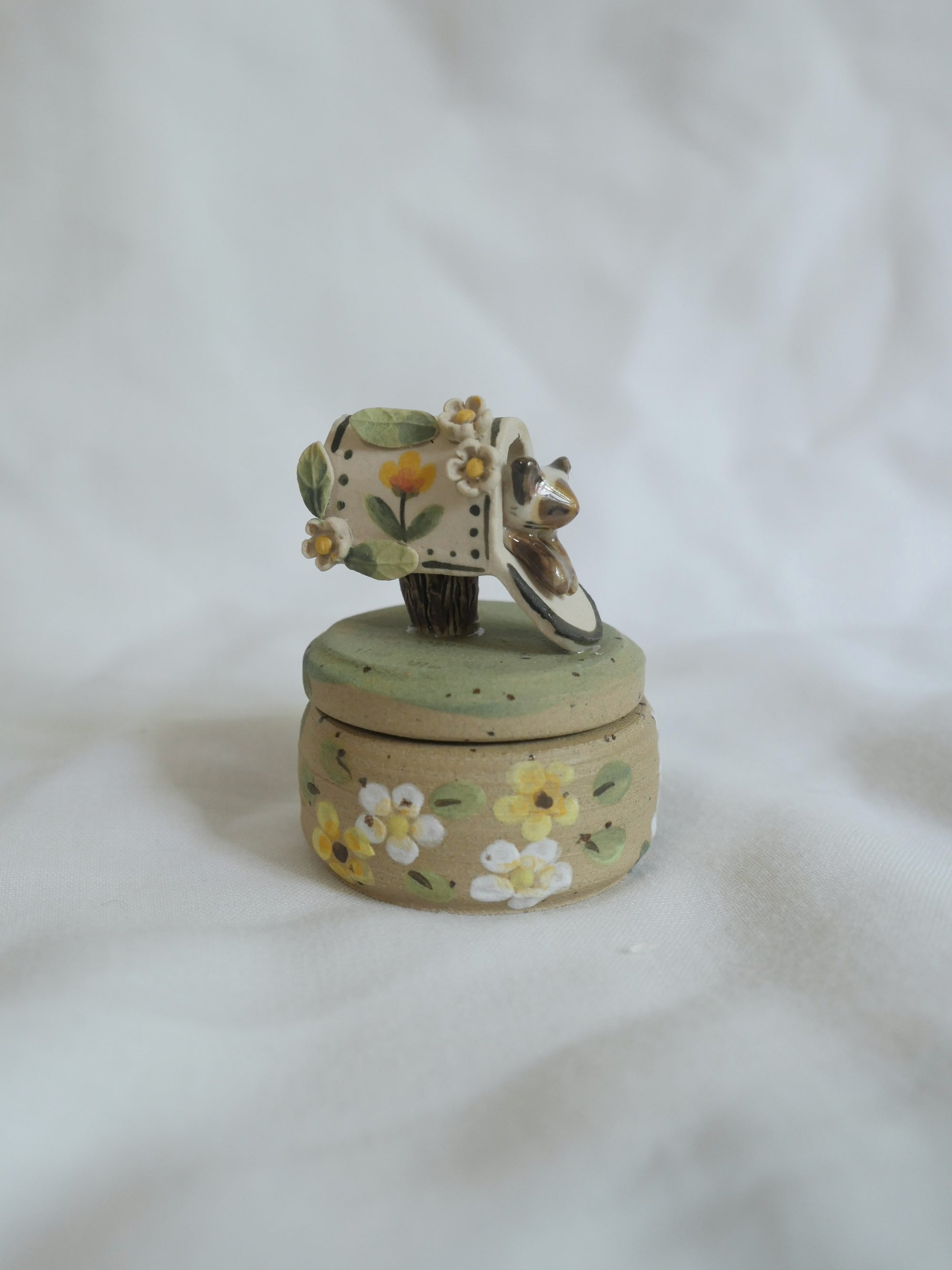 Miniature Letter Box Vintage Inspired Cat Trinket Pot