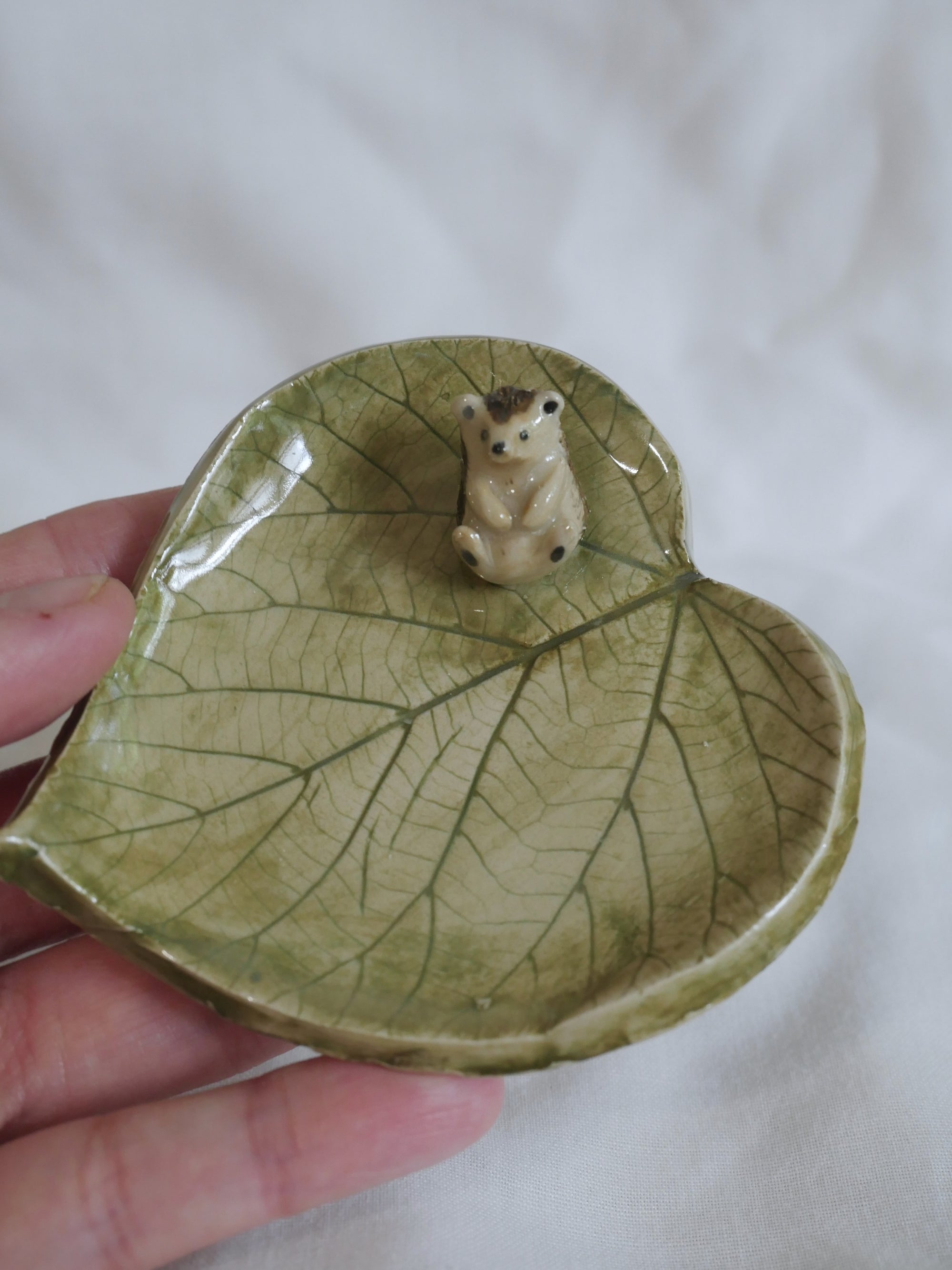 Hedgehog Leaf Trinket Dish