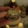 Calico Cat Tree Stump Trinket Holder (6 cm Width x 3cm Height)