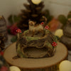 Siamese Cat Tree Stump Trinket Holder (6 cm Width x 3cm Height)