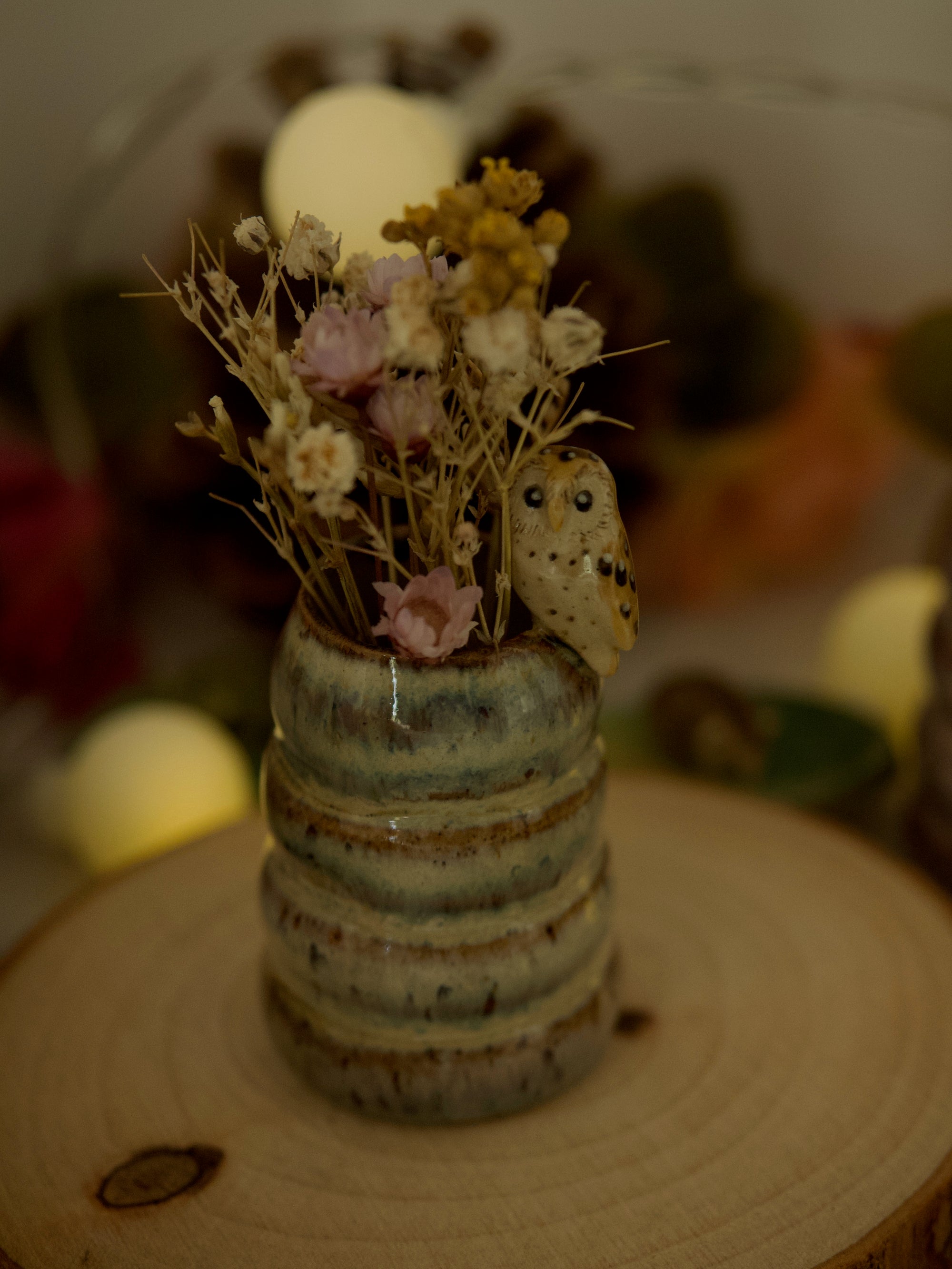 Owl Mini Wavy Vase (4cm Height)