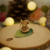 Sitting Cow Leaf Trinket 4 length x 2.5 width (cm)