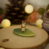 Otter With Pebble Leaf Trinket 4 length x 2.5 width