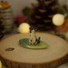Calico Cat Leaf Trinket 4 length x 2.5 width