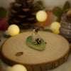 Calico Cat Leaf Trinket 4 length x 2.5 width