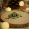 Frog Sitting Leaf Trinket 4 length x 2.5 width