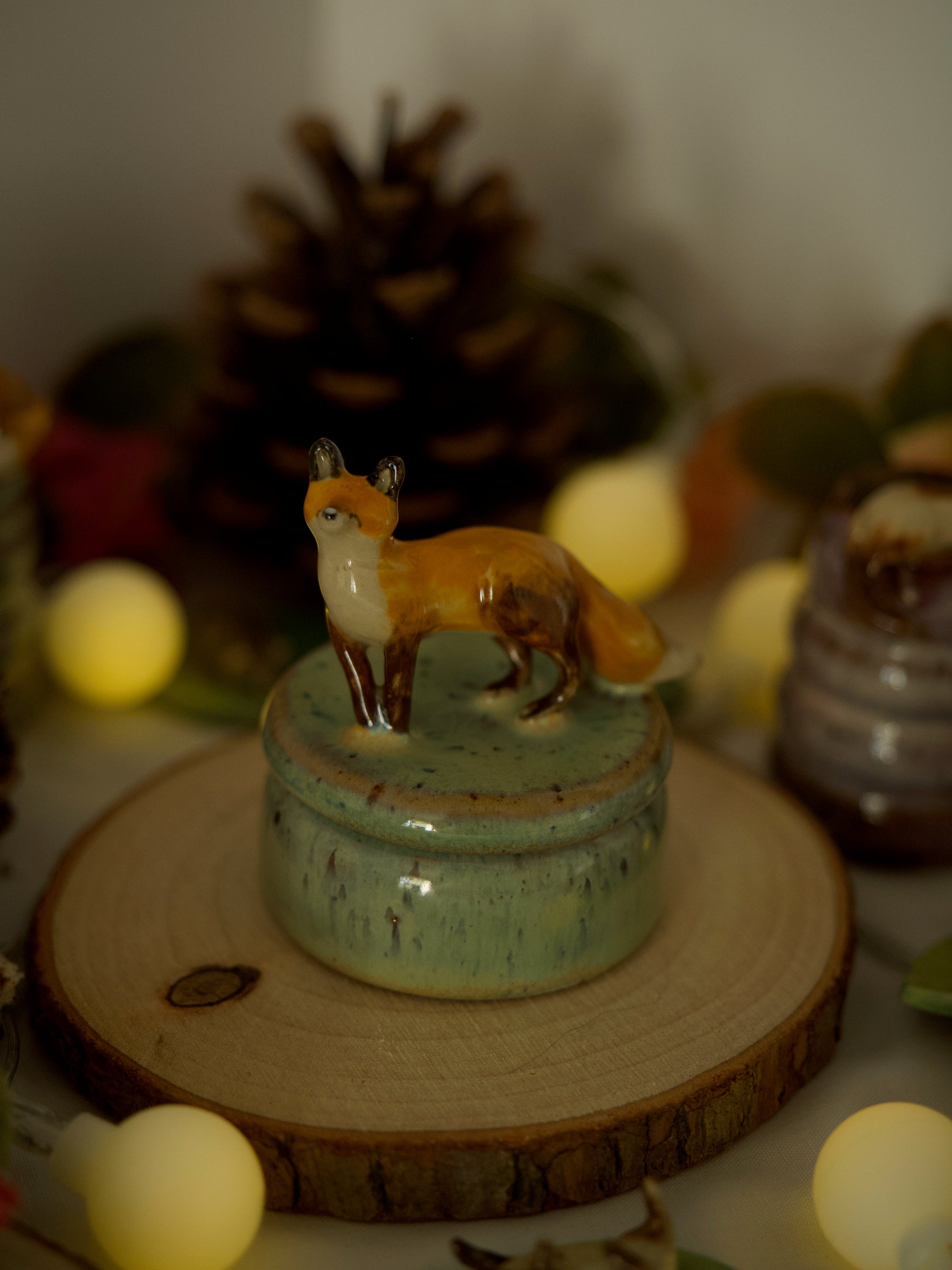 Fox Trinket Pot (4cm Width x 3cm Height)