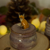 Sitting Fox Trinket Pot (4cm Width x 3cm Height)
