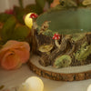 PRE ORDER FOR MID MARCH :Frogs and Birds Tree Stump Trinket (7cm Width x 3.5cm Height)