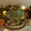 PRE ORDER FOR MID MARCH :Frogs and Birds Tree Stump Trinket (7cm Width x 3.5cm Height)