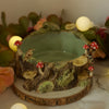 PRE ORDER FOR MID MARCH :Frogs and Birds Tree Stump Trinket (7cm Width x 3.5cm Height)