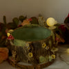 Owl and Mouse Tree Stump Trinket (7cm Width x 4cm Height)