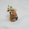 Super Small Fox Vase (with dried flowers)