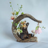 Spring Red Panda Dried Flower Piece