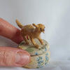 Golden Dog Trinket Pot