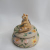 Chipmunk Floral Trinket Pot