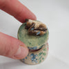 Small Sleepy Flower Petal Cat Trinket Pot