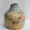 Cow Floral Flecked Clay Bud Vase