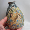 Flower Petal Cat Flecked Clay Vase