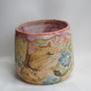 Cat Floral Flecked Clay Vessel