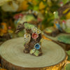 Tiny Tree Stump Trinket Owl  (3.5cm Tall)