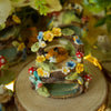 Woodland Tree Stump Floral Fox Arch (6cm height and width)
