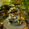 Woodland Tree Stump Floral Fox Arch (6cm height and width)