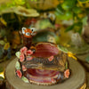 Woodland Tree Stump Blossom Panda (6cm height and width)