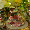 Woodland Tree Stump Blossom Panda (6cm height and width)