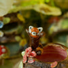 Woodland Tree Stump Blossom Panda (6cm height and width)