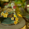 Woodland Owl and Mouse Tree Stump (6cm width x 4cm Height)
