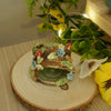 Woodland Dome Frog and Birds (4.5cm height and width)