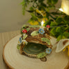 Woodland Dome Frog and Birds (4.5cm height and width)