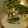 Woodland Dome Frog and Birds (4.5cm height and width)