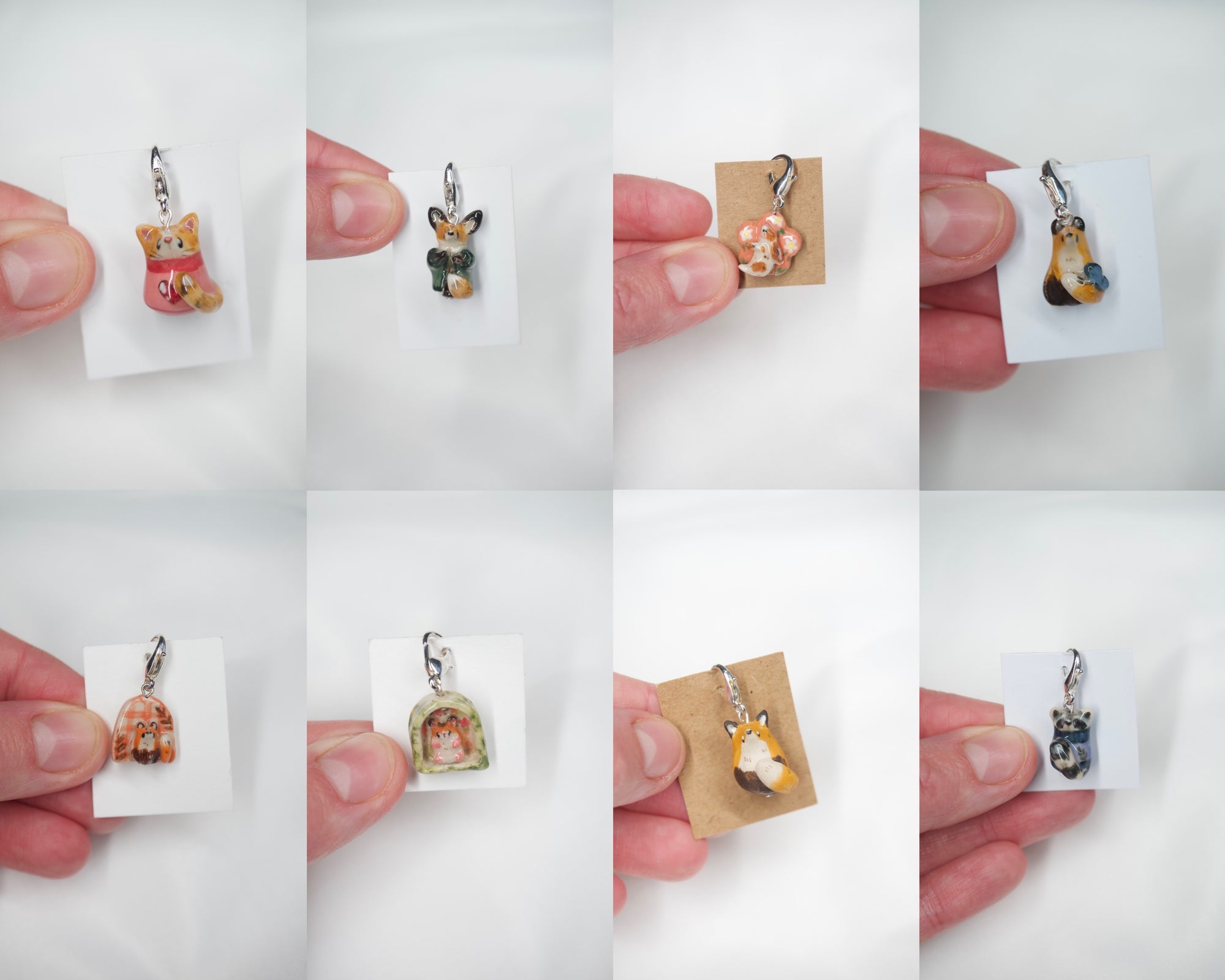 Sculpted Charms with Clasp
