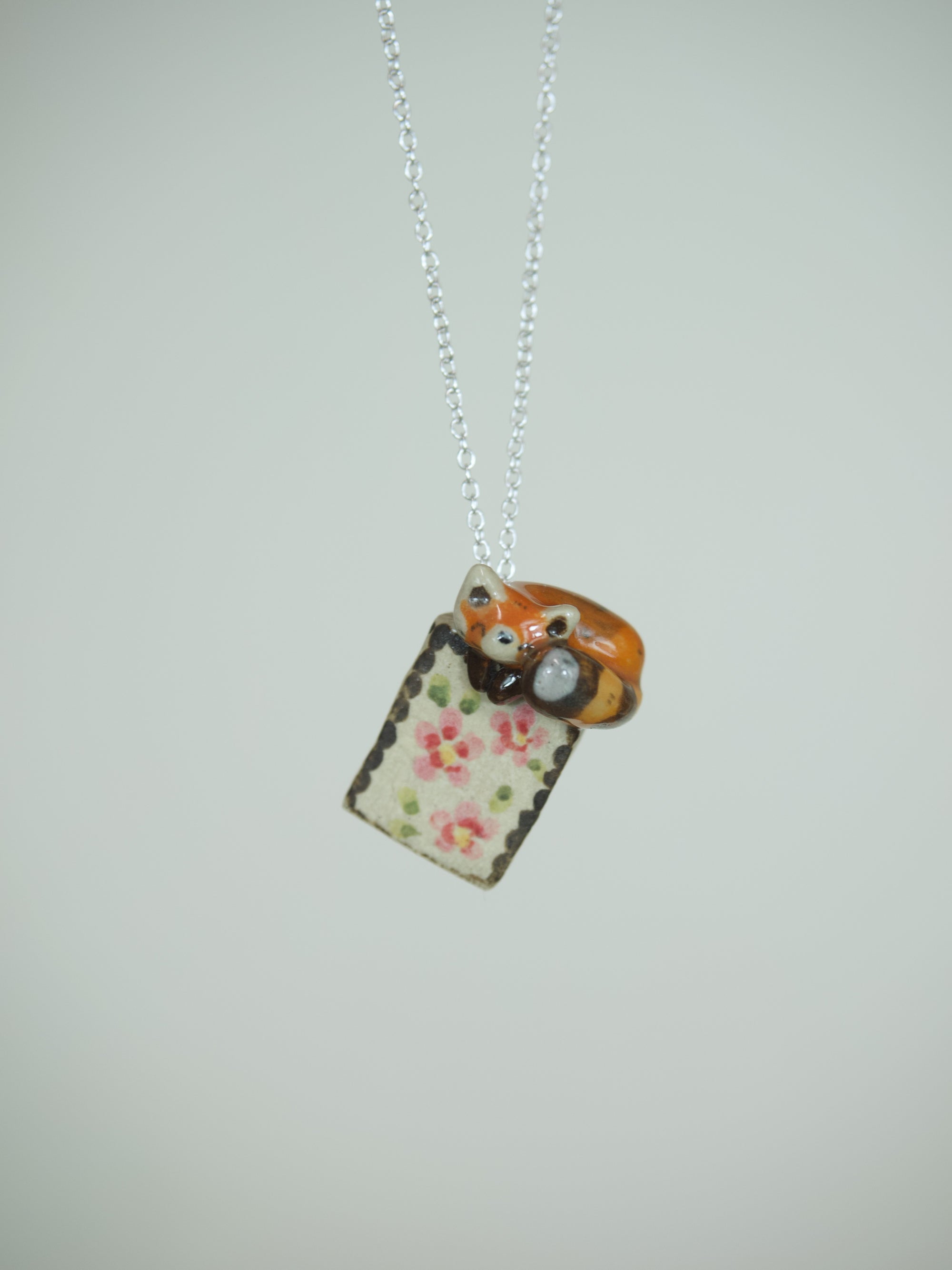 Made To Order:Red Panda Book Necklace 18inch (on or before 15th August Dispatch)ORDER